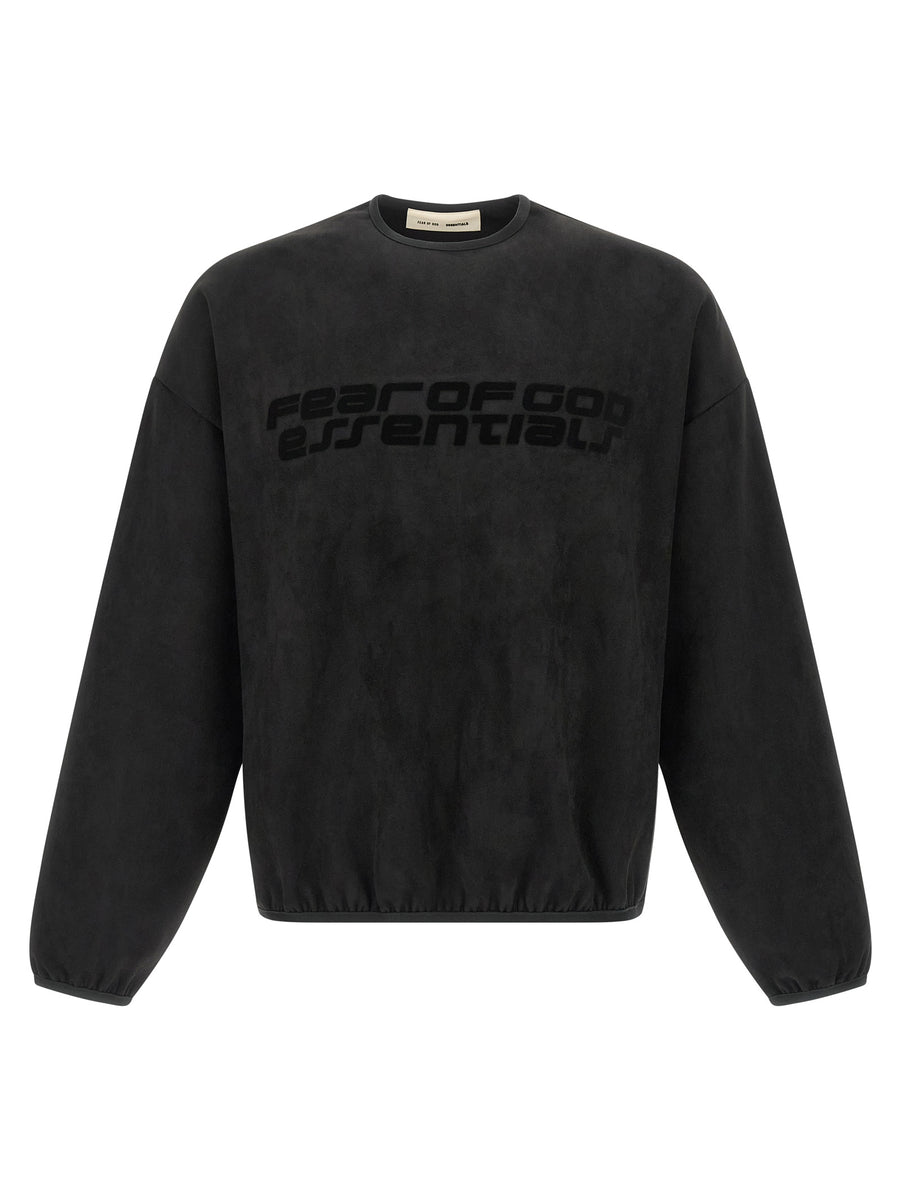 Fear Of God Essentials Modern Sweatshirt For Men With Suede Fleece And Bold Front Logo