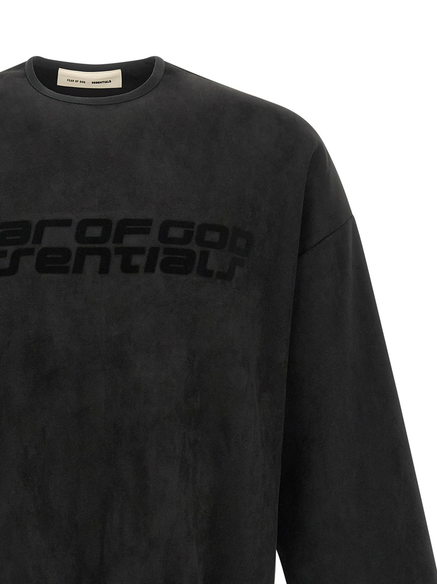 Fear Of God Essentials Modern Sweatshirt For Men With Suede Fleece And Bold Front Logo