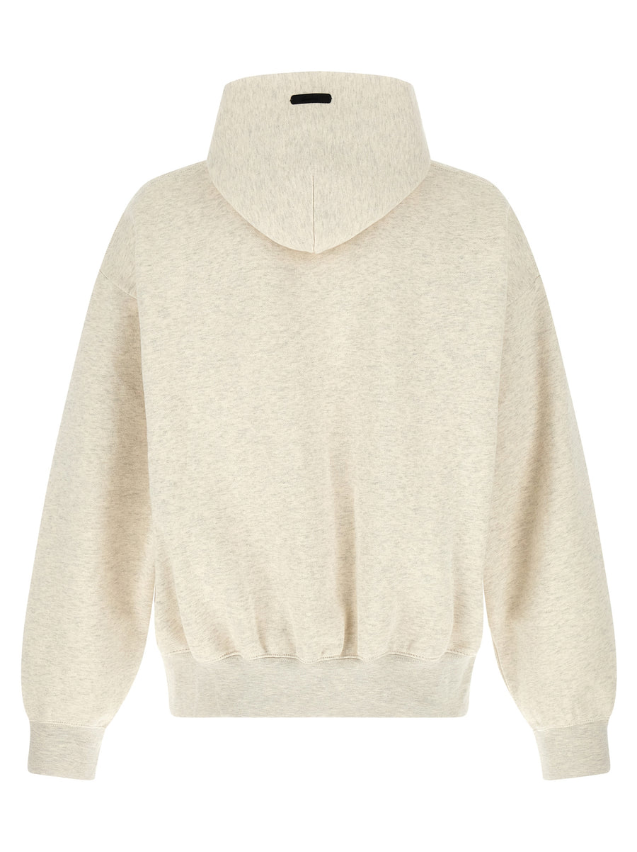Fear Of God Essential Signature Hoodie For Men Premium Oversized Relaxed Fit With Embroidery Gray