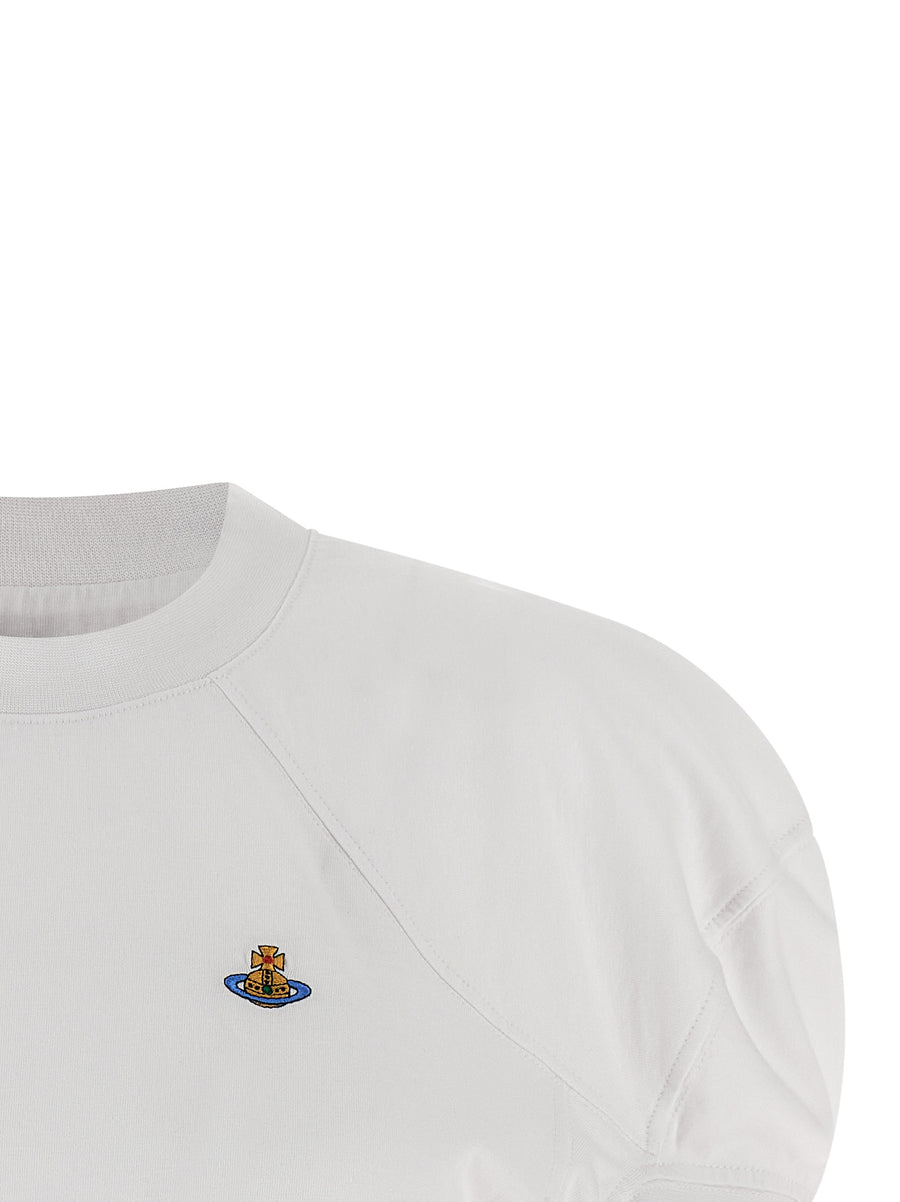 Vivienne Westwood Embroidered Orb Football Cropped Tee For Women Luxury Hundred Percent Cotton
