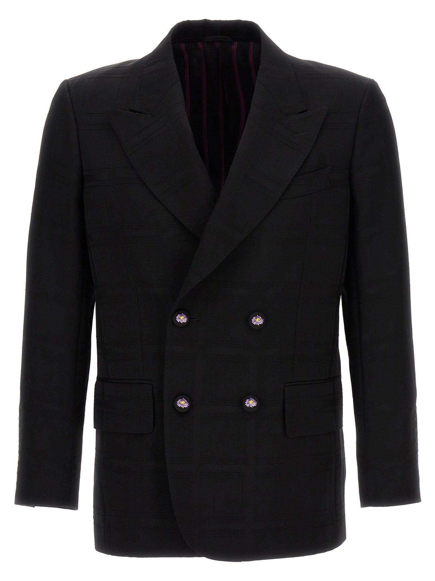 Etro Check Double-breasted Blazer
