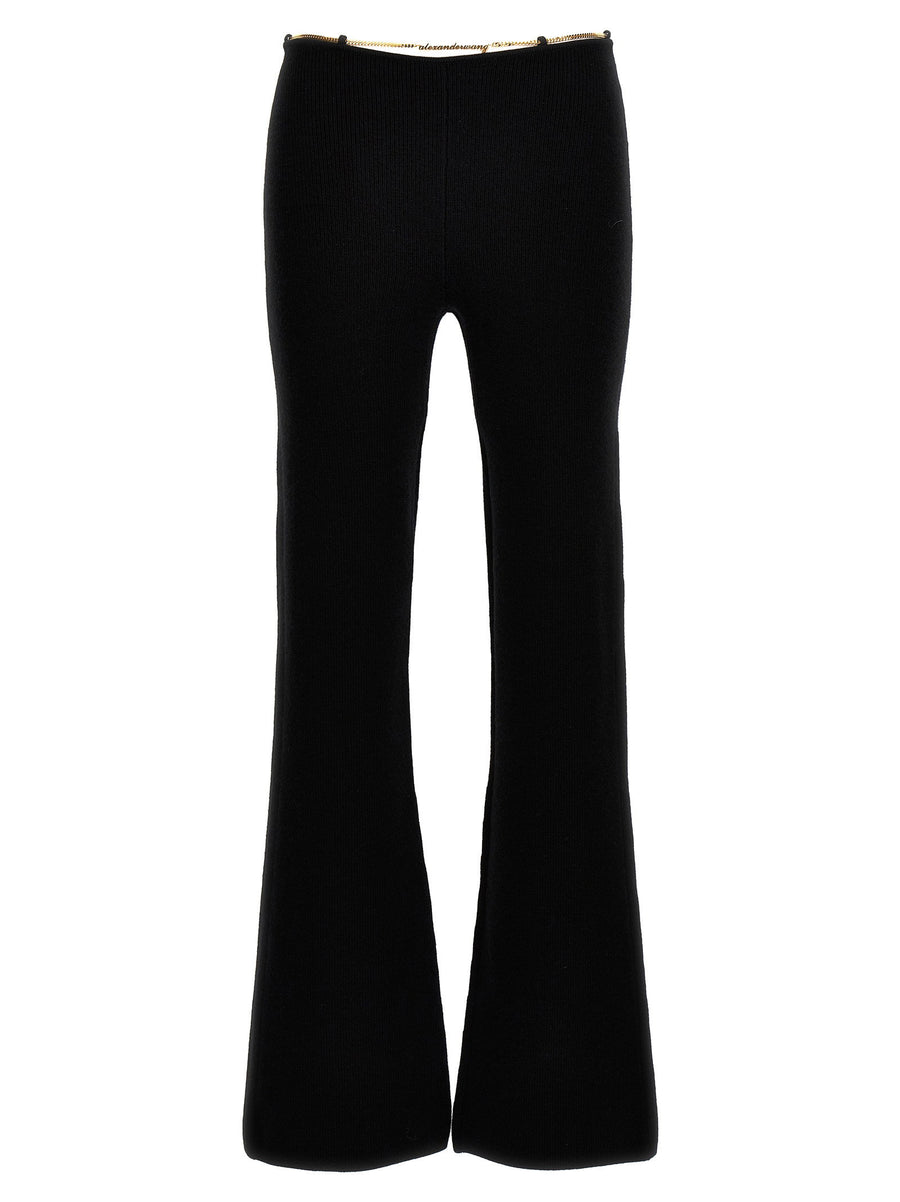 Alexander Wang Gold Nameplate Chain Pants With Removable Waist Chain For Women Luxe Tailored
