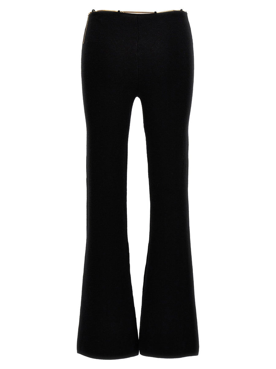 Alexander Wang Gold Nameplate Chain Pants With Removable Waist Chain For Women Luxe Tailored