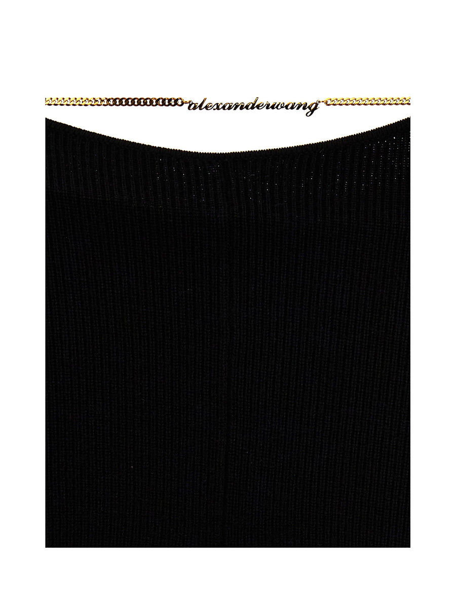Alexander Wang Gold Nameplate Chain Pants With Removable Waist Chain For Women Luxe Tailored