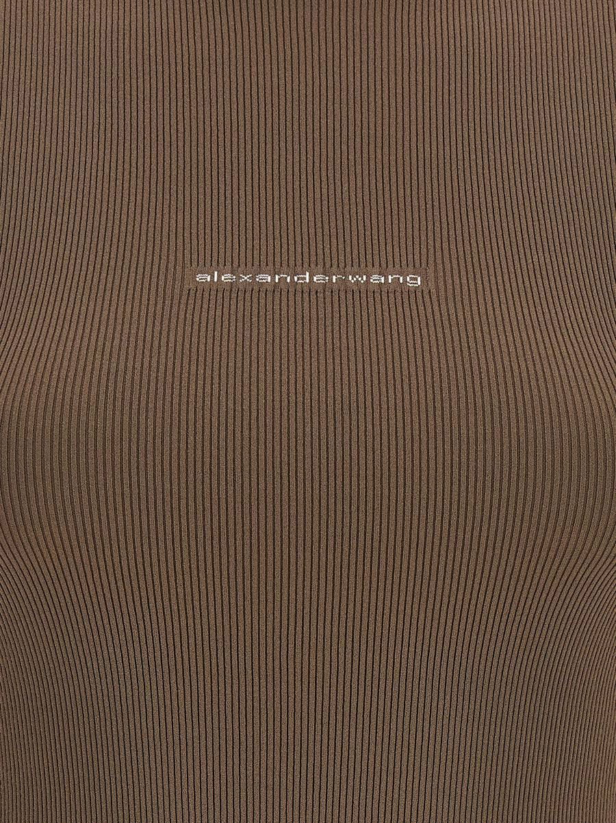 Alexander Wang Ribbed T-shirt With Logo