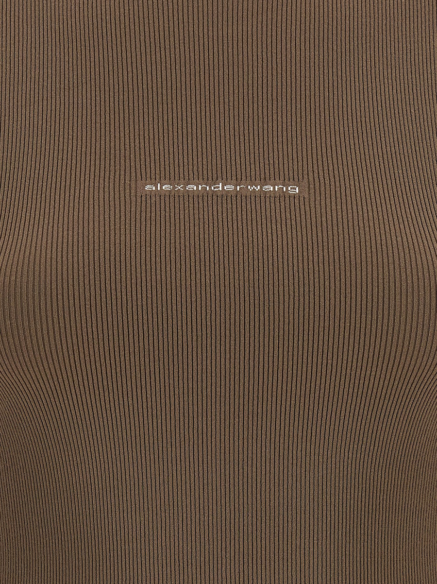 Alexander Wang Logo Ribbed Sweater