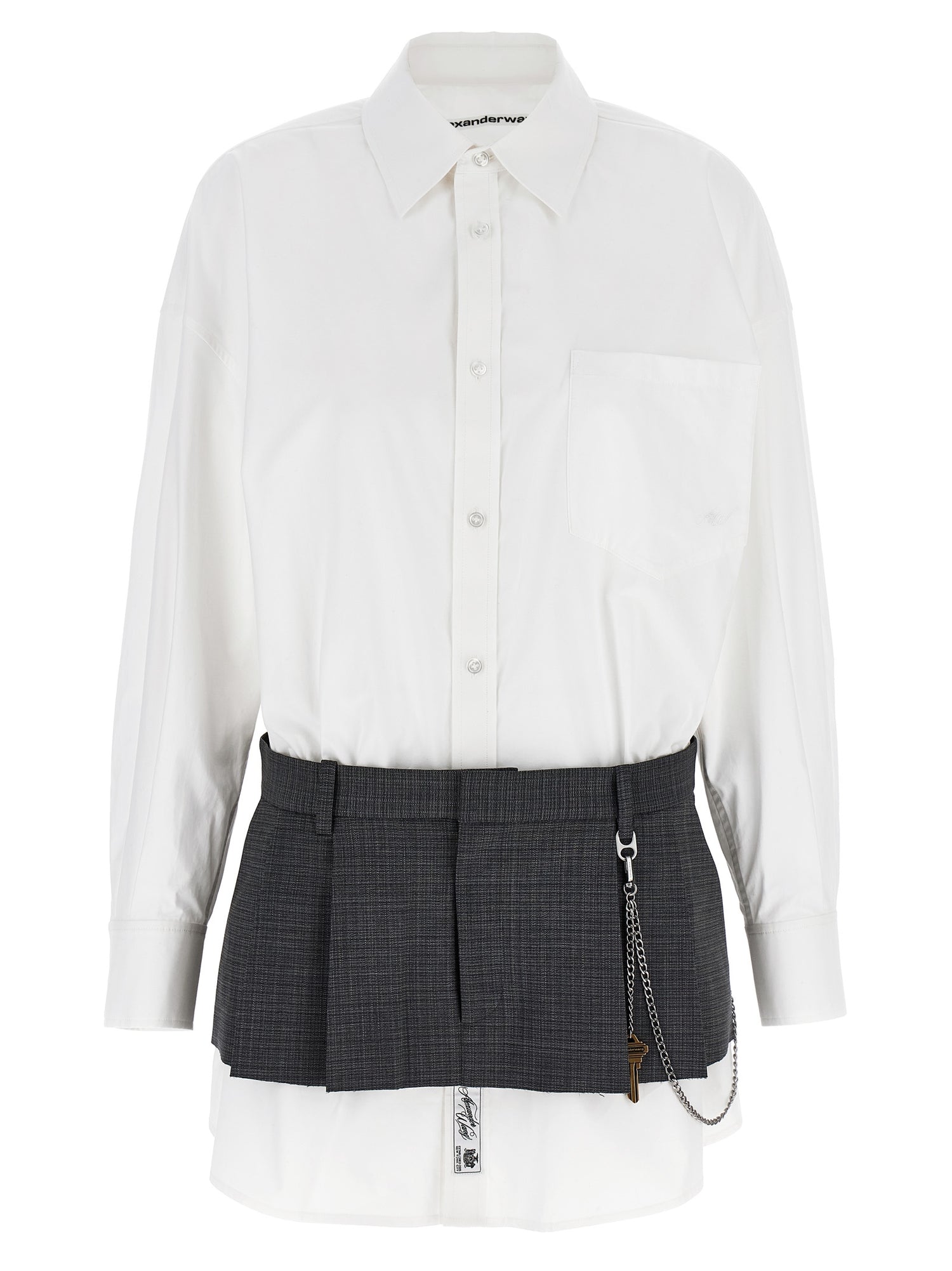 Alexander Wang Pre-styled Shirt Dress W Chain Dress