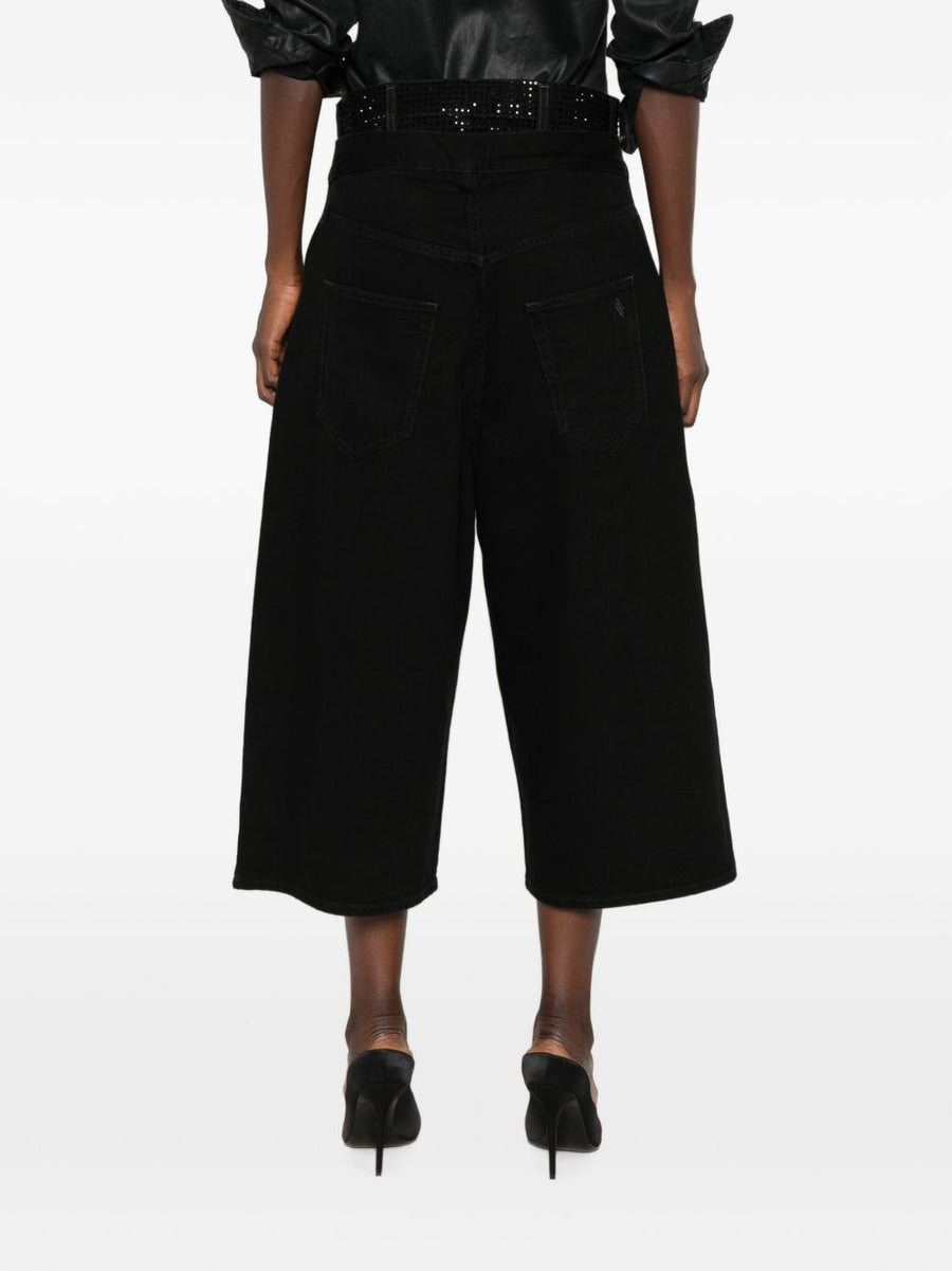 The Attico Denim Cotton Bermuda Shorts