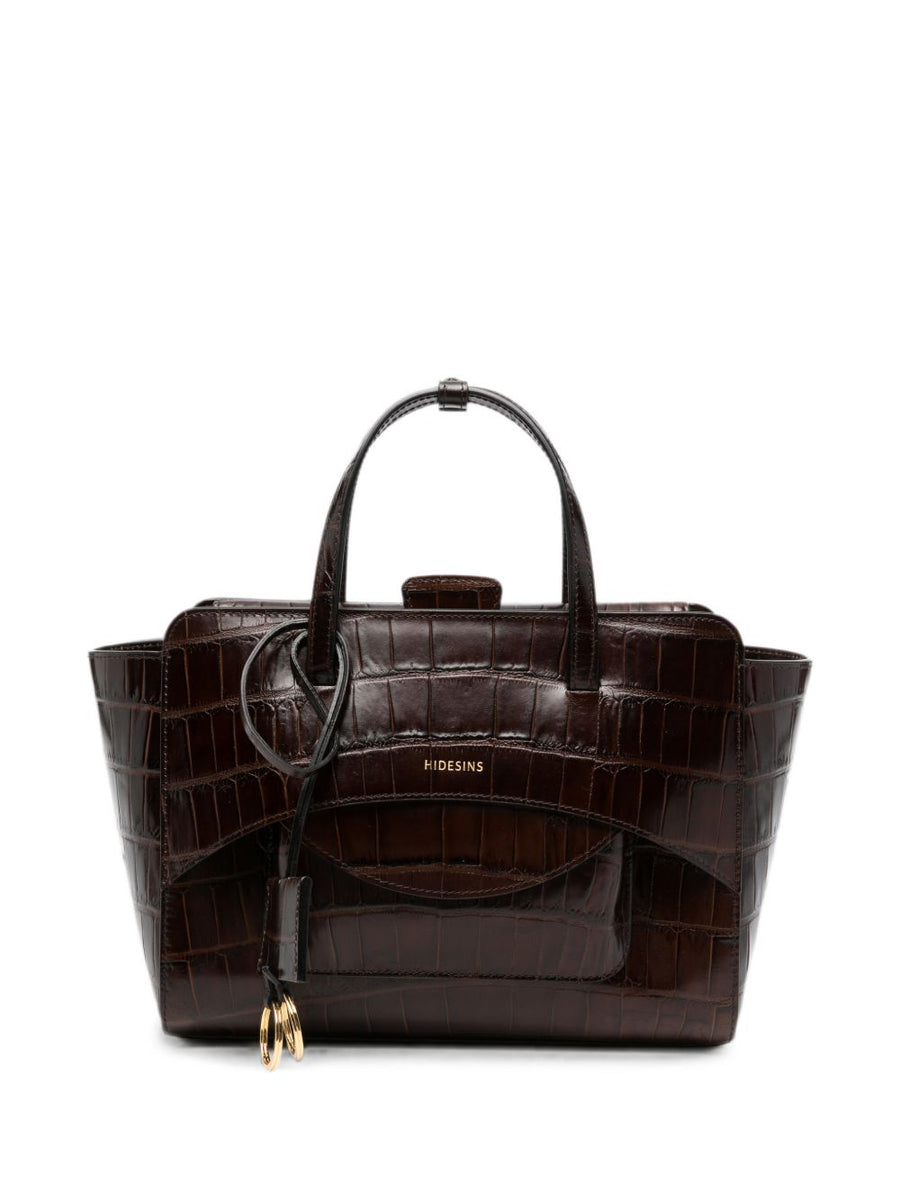 Hidesins Croc-Effect Top Handle Bag