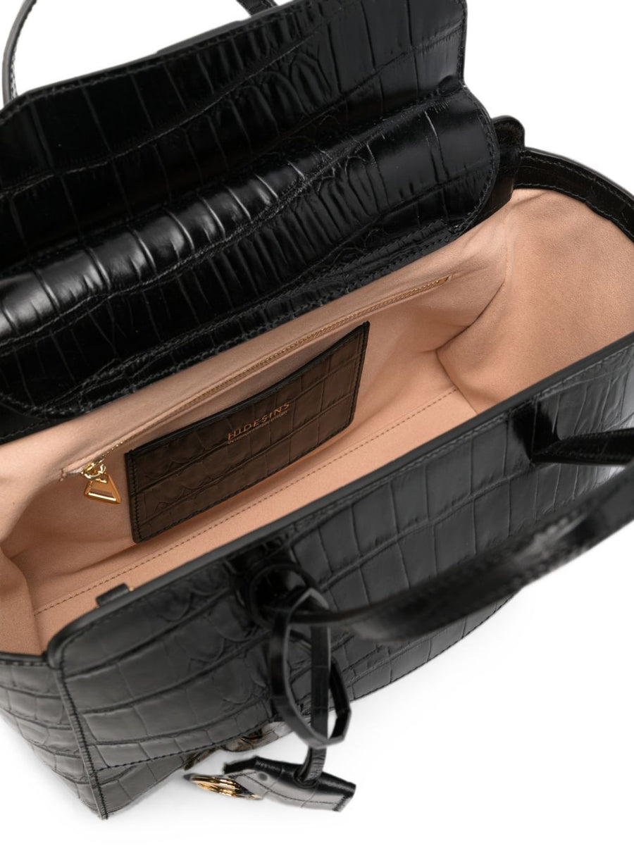 Hidesins Croc-Effect Top Handle Bag