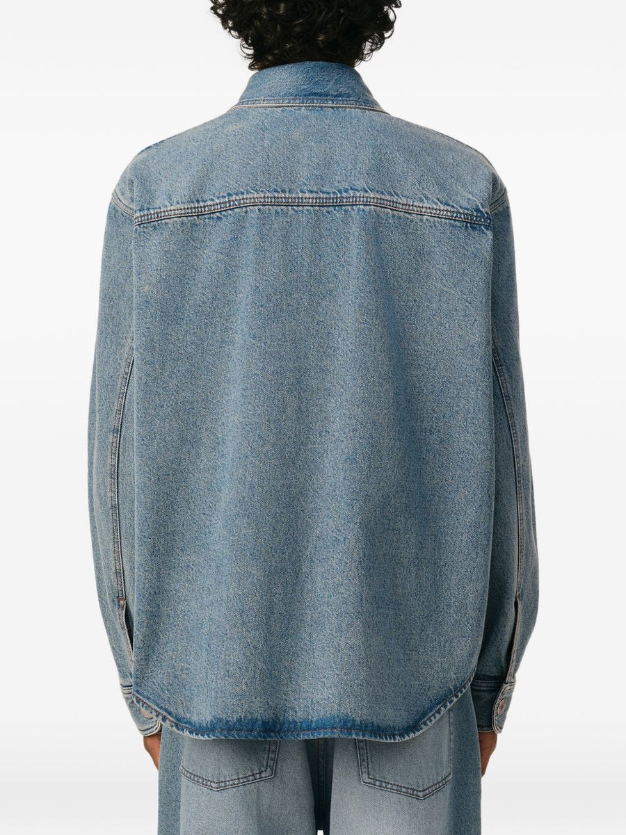 AMI PARIS Shirts LIGHT BLUE