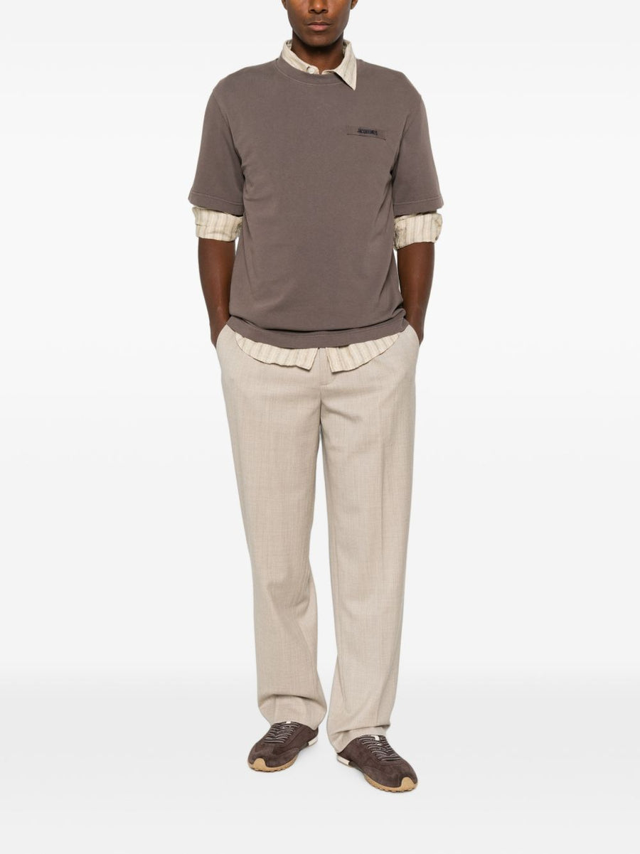 JACQUEMUS T-shirts and Polos BROWN
