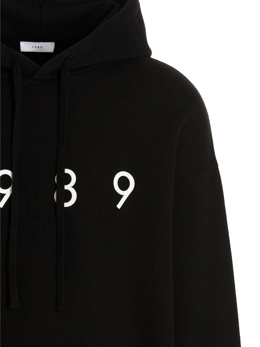 1989 Studio Mens Premium 100 Percent Cotton Logo Hoodie Front Print Kangaroo Pocket Comfort Fit