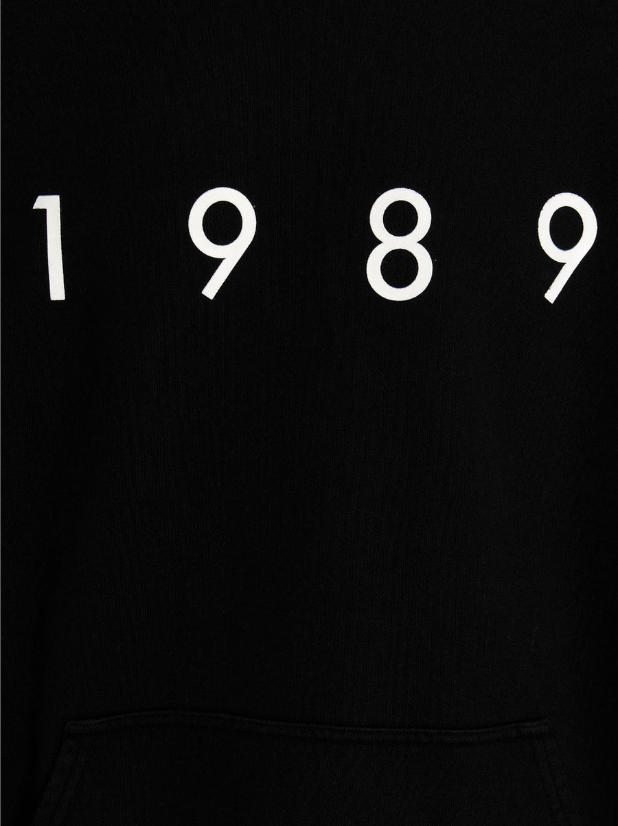 1989 Studio Mens Premium 100 Percent Cotton Logo Hoodie Front Print Kangaroo Pocket Comfort Fit