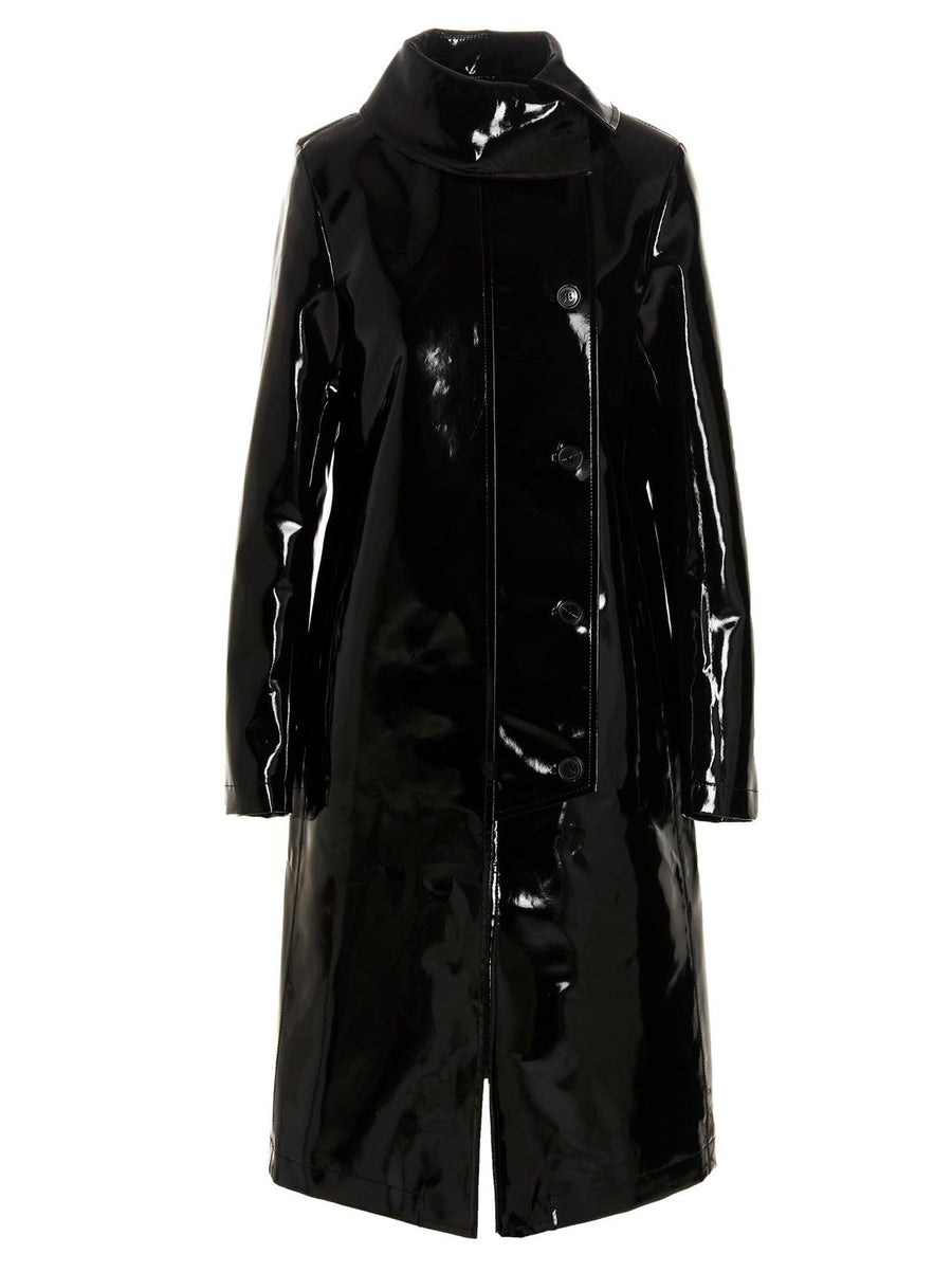 Raf Simons Vinyl Trench Coat For Women Bold Citywear With Contemporary Edge Luxurious