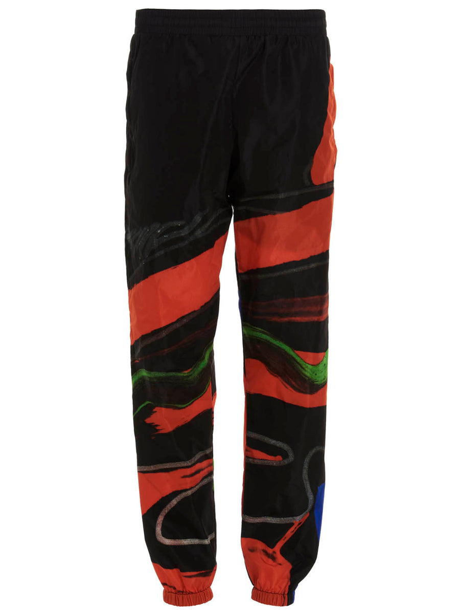 Moschino Print Joggers for Men Lightweight Nylon Comfort Bold Contrast Detailing