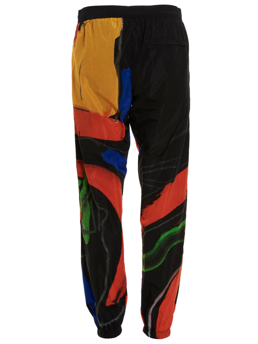 Moschino Print Joggers for Men Lightweight Nylon Comfort Bold Contrast Detailing