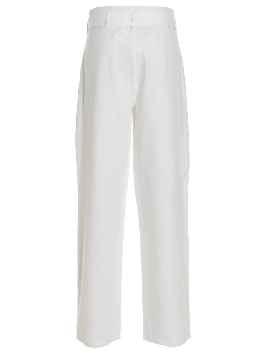 Philosophy Belted Jeans for Women Premium Cotton White with Removable Belt Relaxed Fit