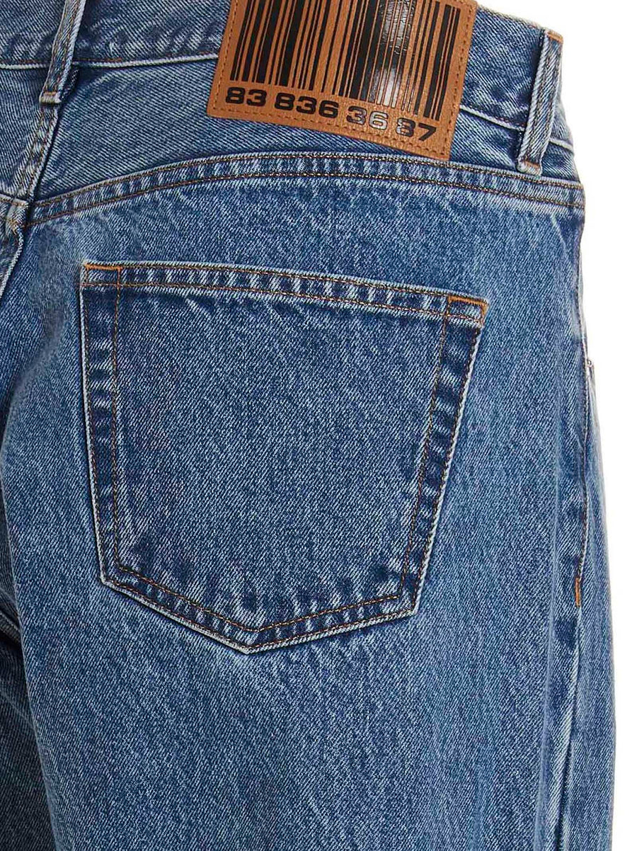 Vtmnts 5 Pocket Jeans For Men Oversize Fit Blue Denim 100 Percent Cotton Comfortable Everyday Wear