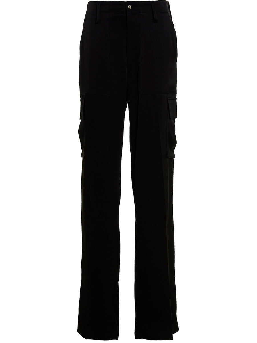 David Koma Satin Cargo Pants For Women Lux Satin Finish With Multi Pocket Detailing Day To Night Ready