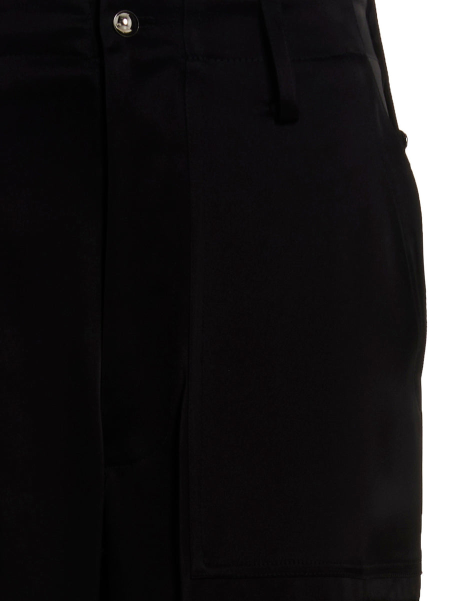 David Koma Satin Cargo Pants For Women Lux Satin Finish With Multi Pocket Detailing Day To Night Ready