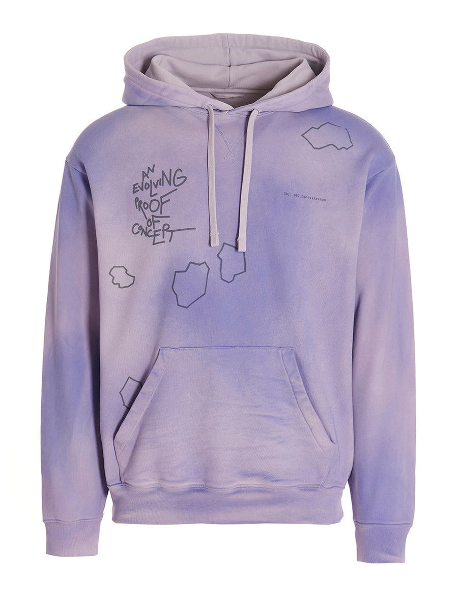 Objects Iv Life Patina Hoodie For Men Bold Purple Print 100 Percent Cotton Kangaroo Pocket Casual Topwear