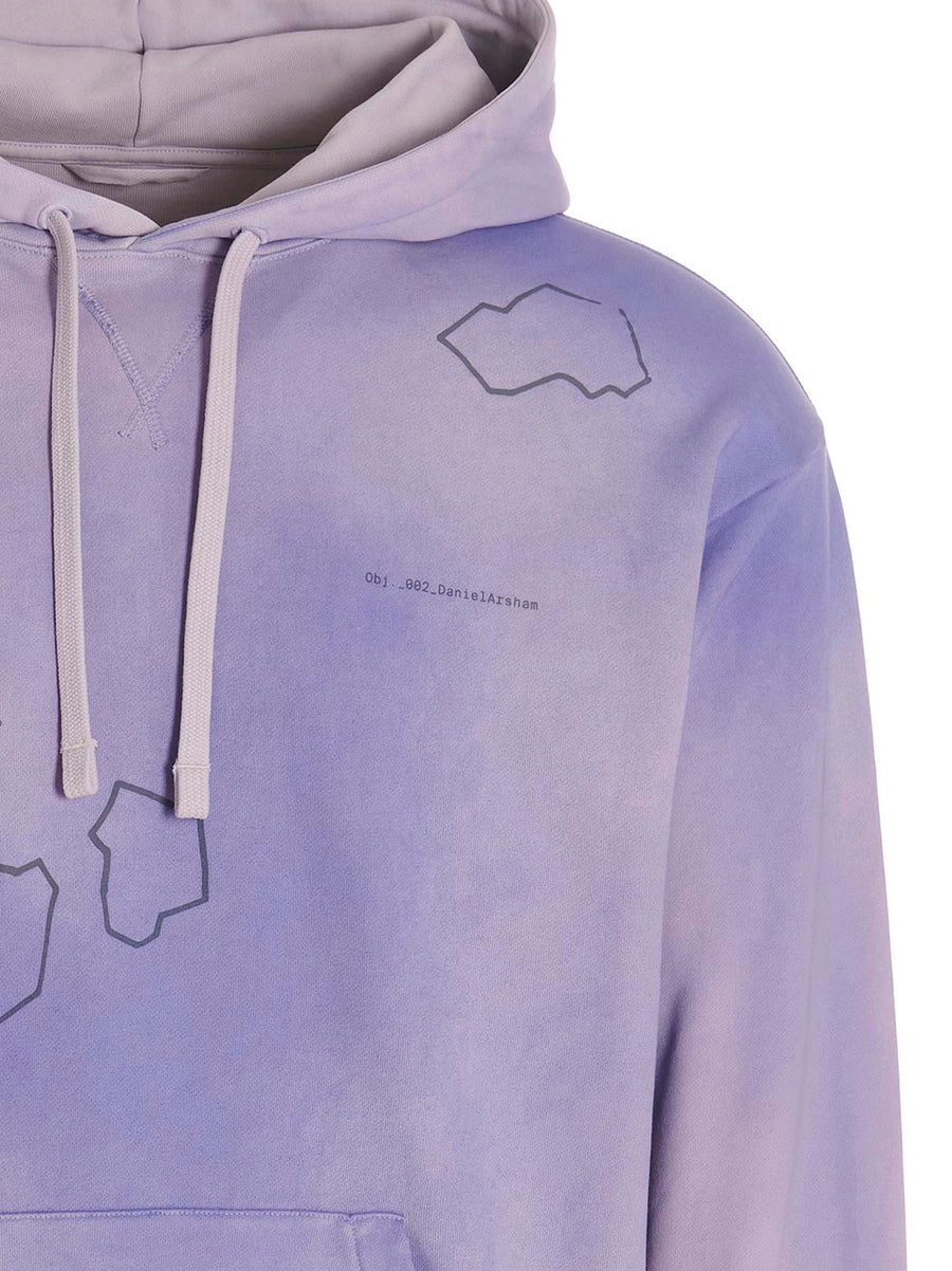 Objects Iv Life Patina Hoodie For Men Bold Purple Print 100 Percent Cotton Kangaroo Pocket Casual Topwear