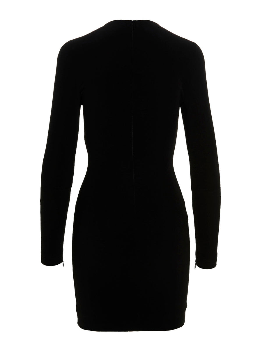 Balenciaga Stretch Ruched Twill Minidress With Silicone Hem Band For Women Day To Night Ready