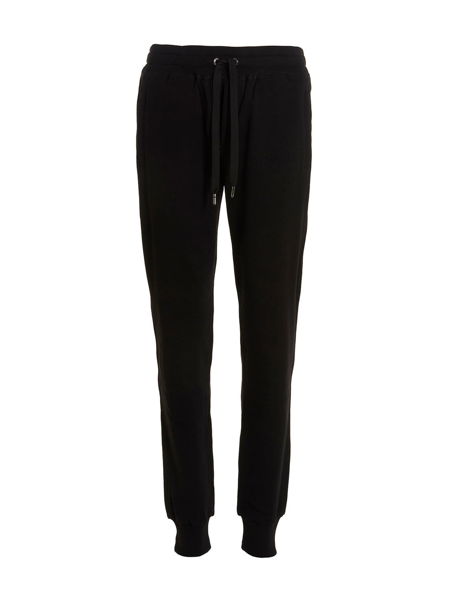 Dolce And Gabbana DG Essential Joggers For Women Black One Hundred Percent Cotton Comfort Fit