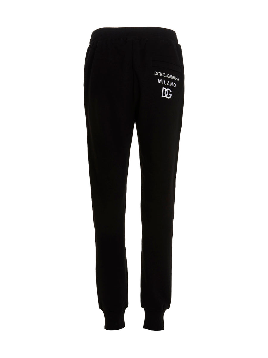 Dolce And Gabbana DG Essential Joggers For Women Black One Hundred Percent Cotton Comfort Fit