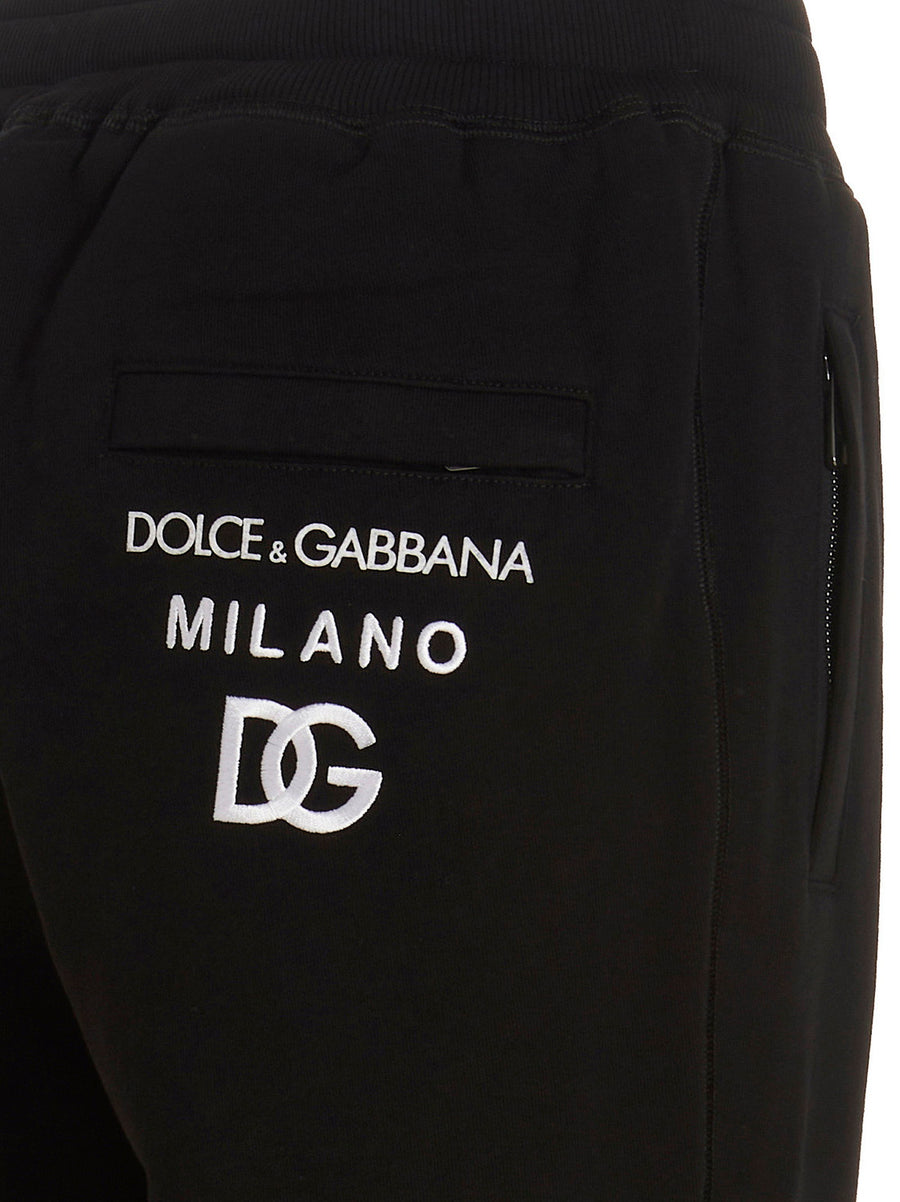 Dolce And Gabbana DG Essential Joggers For Women Black One Hundred Percent Cotton Comfort Fit