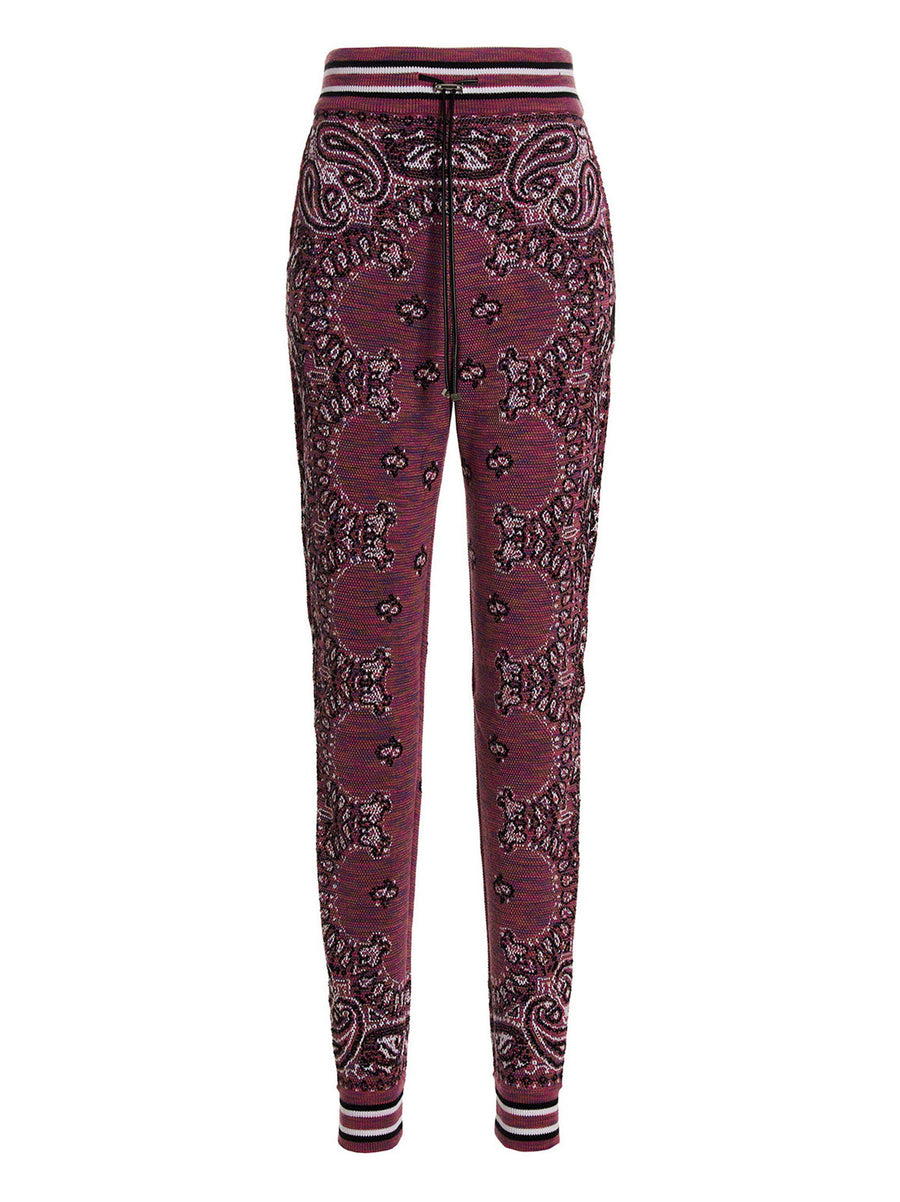 Amiri Space Dye Bandana Joggers For Women Premium Cotton Knit With Drawstring Waist And Pockets