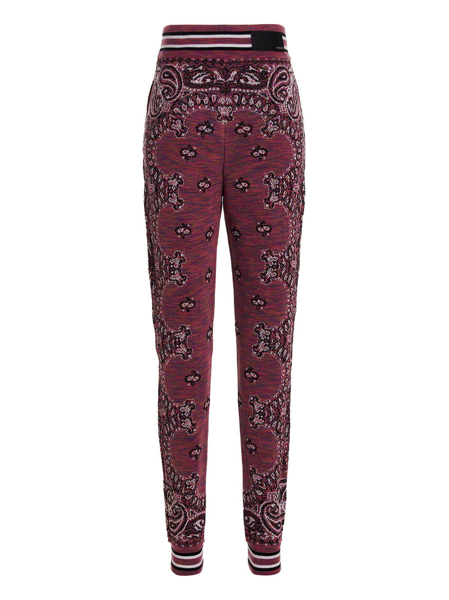 Amiri Space Dye Bandana Joggers For Women Premium Cotton Knit With Drawstring Waist And Pockets