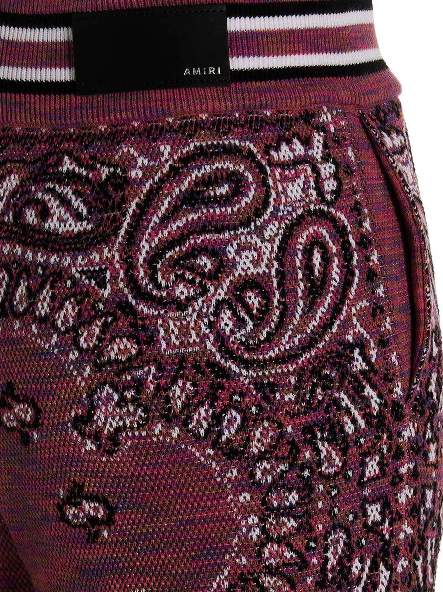 Amiri Space Dye Bandana Joggers For Women Premium Cotton Knit With Drawstring Waist And Pockets