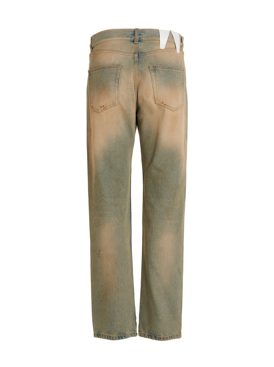 Darkpark Larry Jeans for Men Skinny Fit Light Blue Cotton Denim with Distressed Details