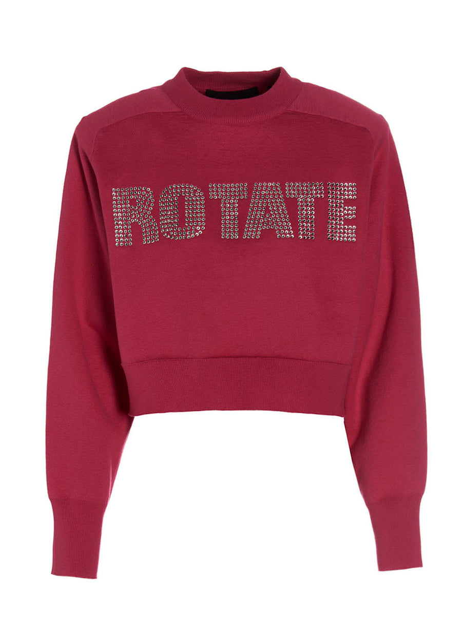 Rotate Birger Christensen Firm Rhinestone Sweatshirt