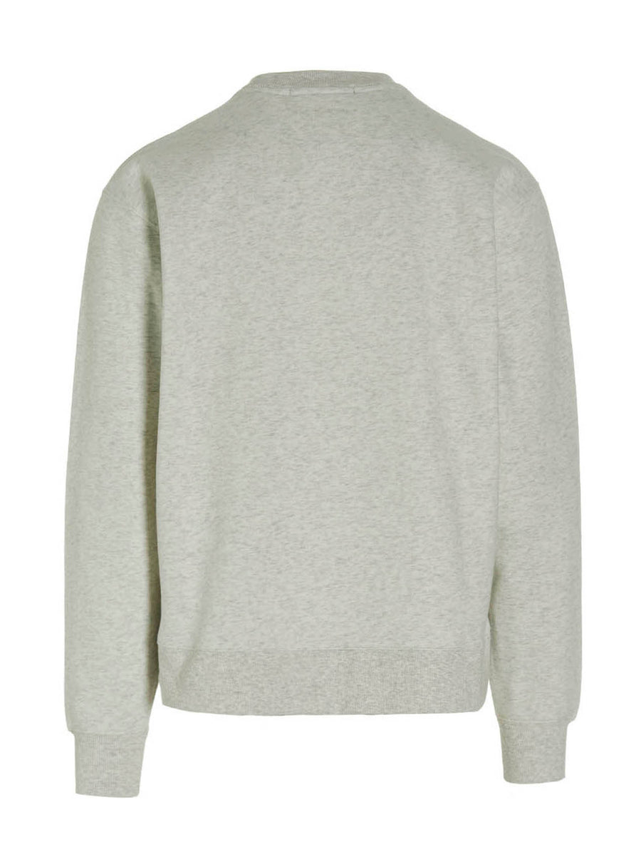 Stampd Chrome Flame Sweatshirt Gray Premium Cotton Blend Top for Men Bold Front Print Everyday Streetwear