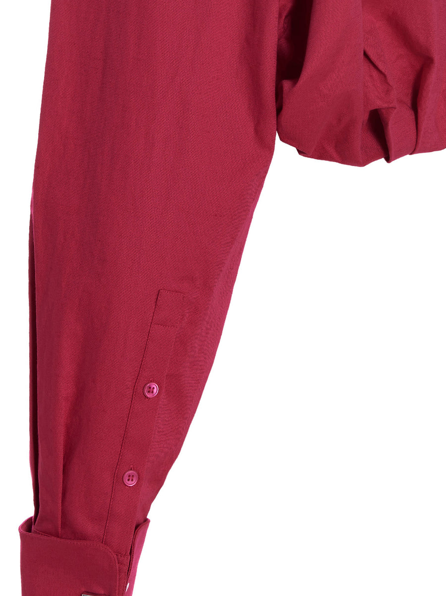 Jacquemus Ma Viscose Shirt For Women Cropped Bolero In Fuchsia Luxury Lightweight Cotton Linen Top