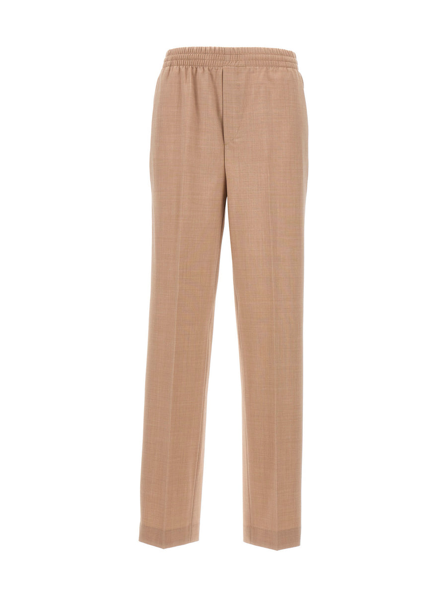 Cellar Door Michela Pants Beige Wool Blend Polished Tailored Trousers For Women Office Wear