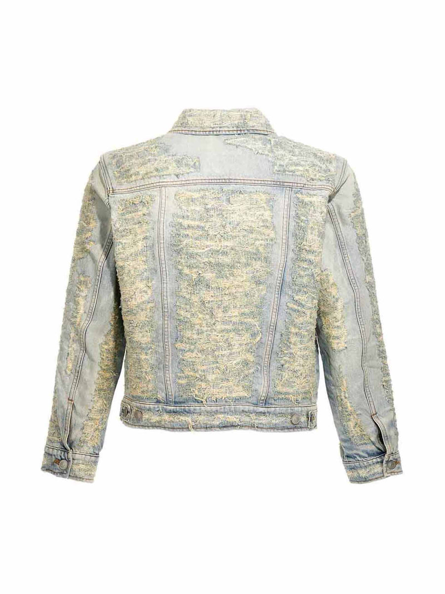 1017 Alyx 9SM Destroyed Denim Jacket For Men Premium Cotton Button Closure Lightweight Urban Style