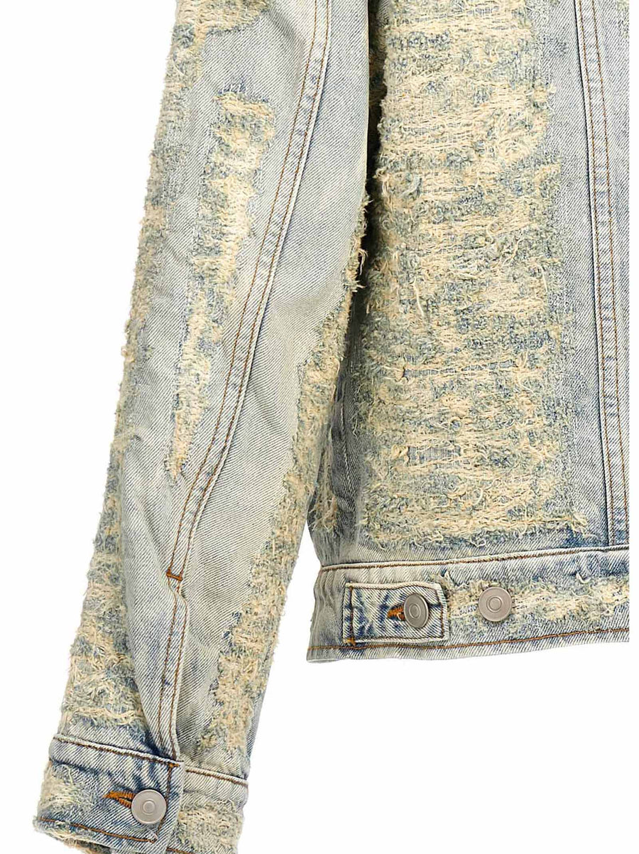 1017 Alyx 9SM Destroyed Denim Jacket For Men Premium Cotton Button Closure Lightweight Urban Style