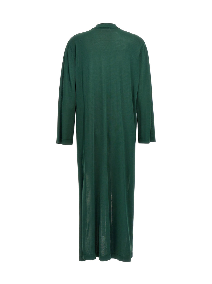 P.A.R.O.S.H. Roux Cardigan In Green With Front Lacing, Versatile Layering Topwear For Women