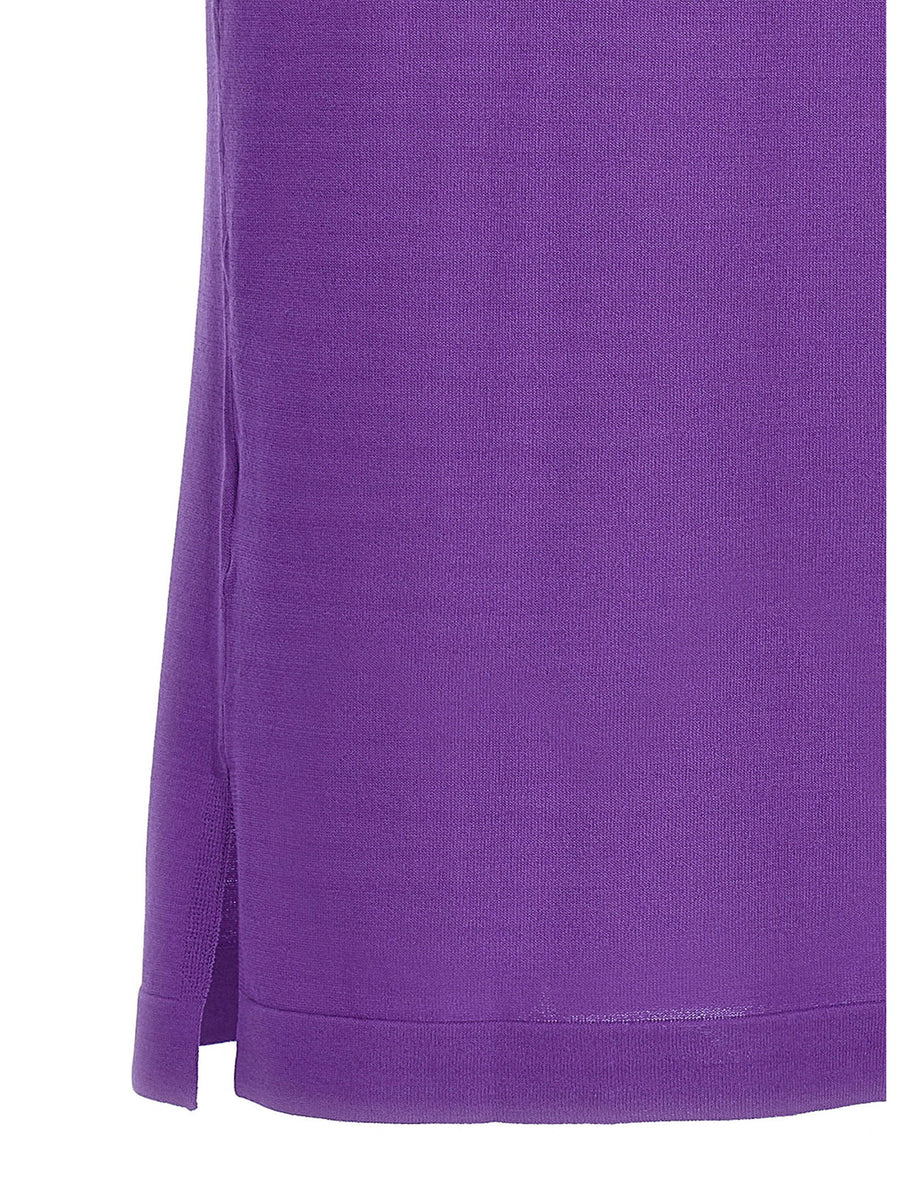 P.A.R.O.S.H. Roux Purple Viscose Blend Oversize Top