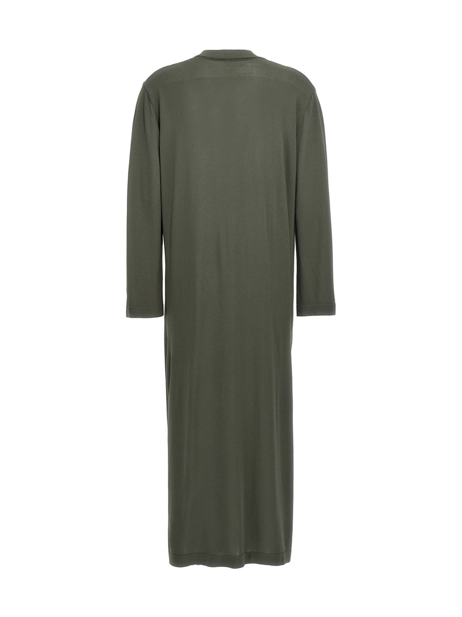 PAROSH Roux Cardigan Green Viscose Blend With Front Lace Detail For Women Versatile Layering