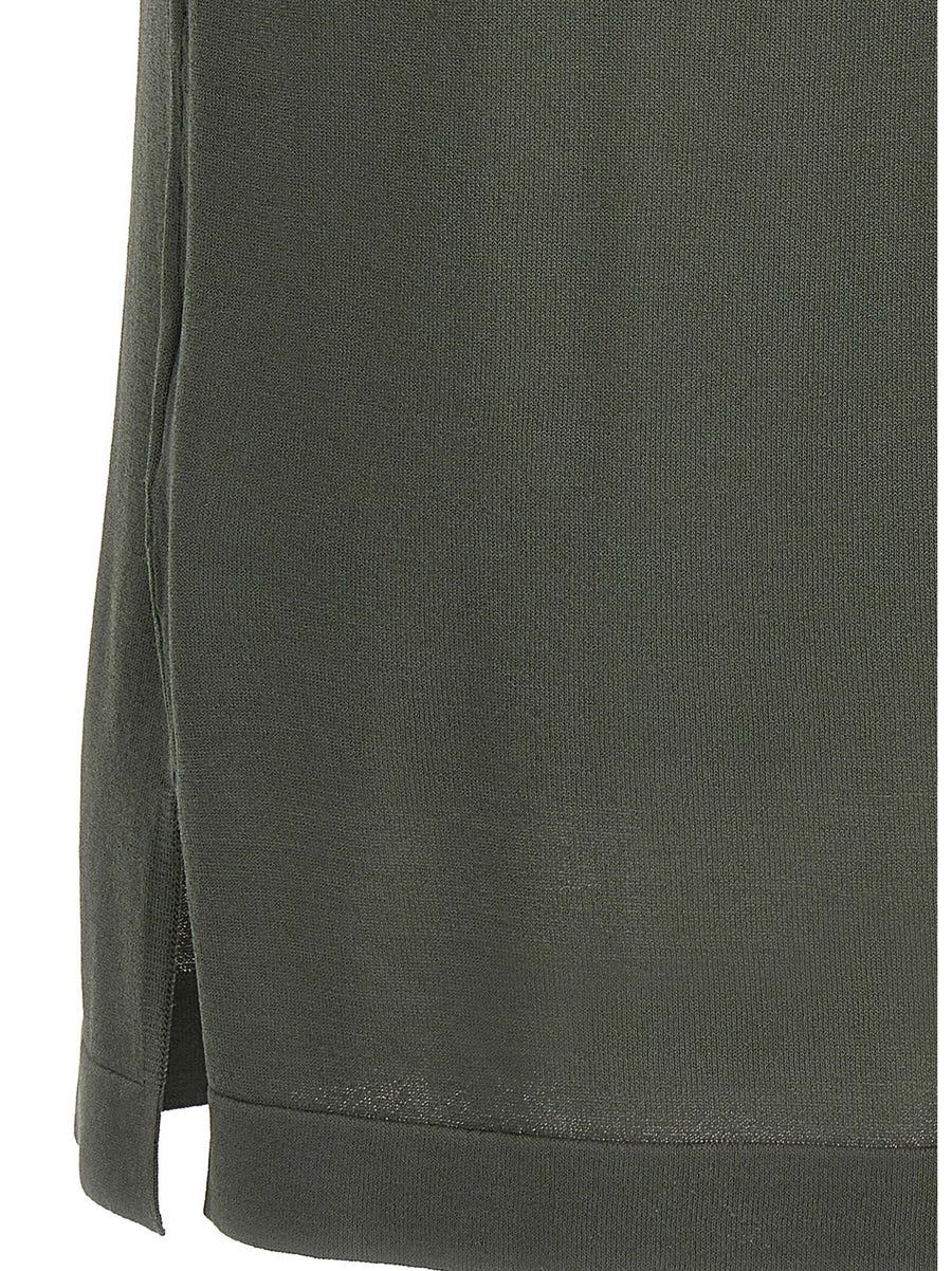 P.A.R.O.S.H. Roux T Shirt Oversize Fit Green Viscose Blend For Women Versatile Streetwear