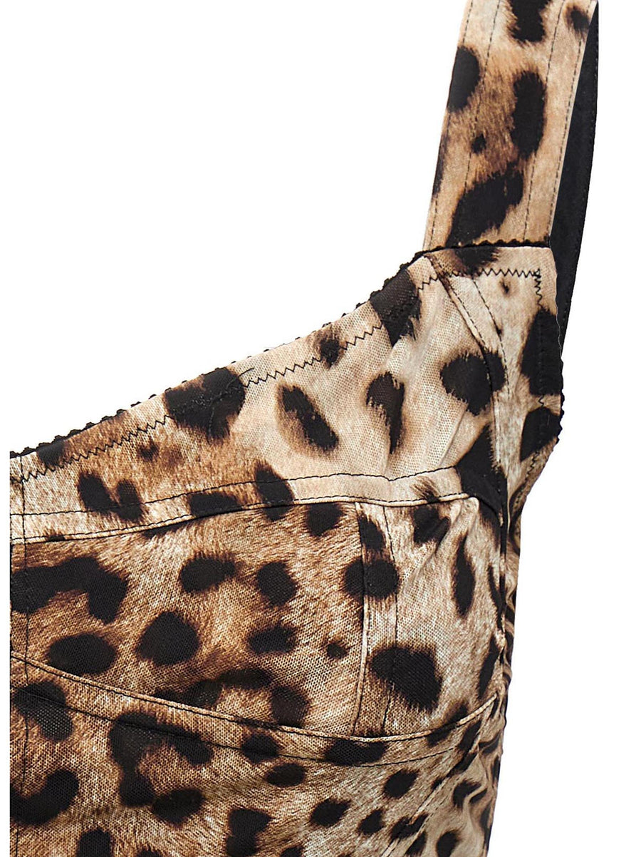 Dolce & Gabbana Leopardo Bustier Top