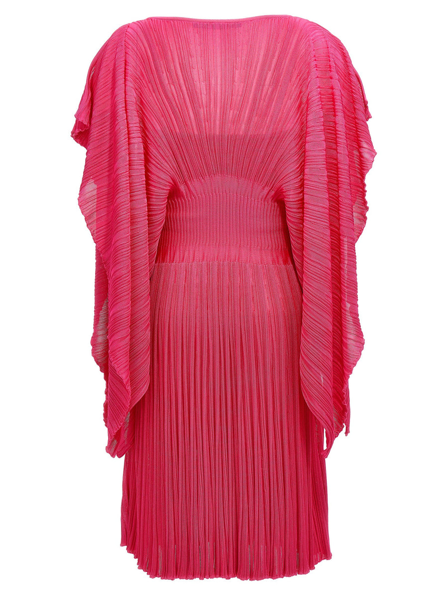 Severina Dress Antonino Valenti Belted Fuchsia Ribbed Women