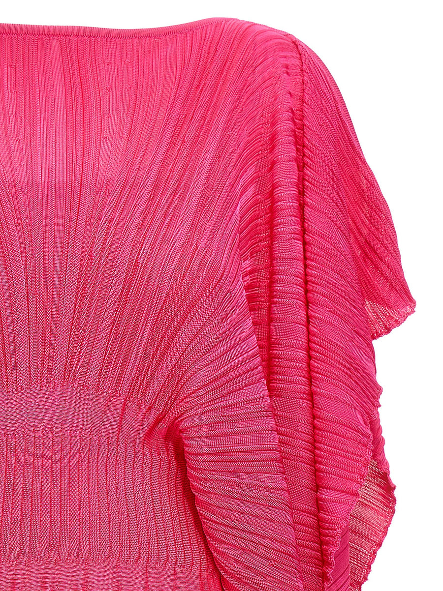 Severina Dress Antonino Valenti Belted Fuchsia Ribbed Women