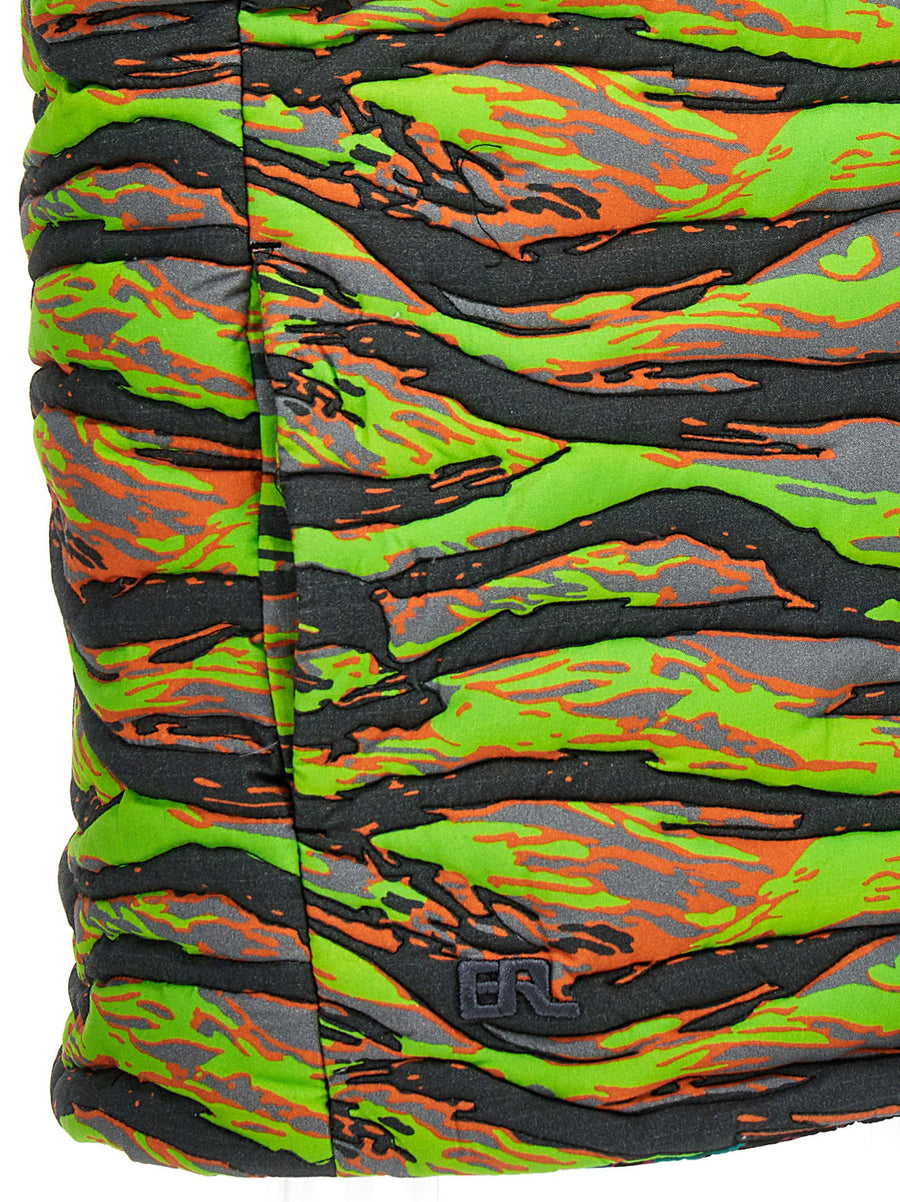 Erl Camouflage Quilted Vest For Men Lightweight Warmth Front Pockets High Collar