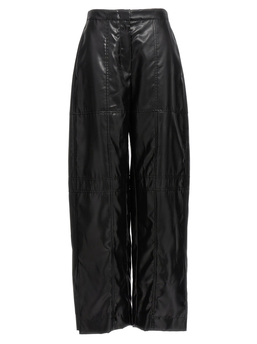 Jil Sander Coated Pants 100 Cupro With Coated Finish Sleek Tailored Workwear For Women